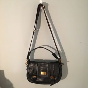 MARC JACOBS large crossbody black leather bag